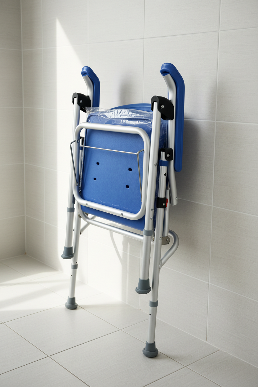 UltraCommode Voted #1 Most Comfortable Bedside Commode Chair - Soft, Warm, Padded, Foldable, Portable, XL Seat, Adjustable Height. FREE Commode Pail