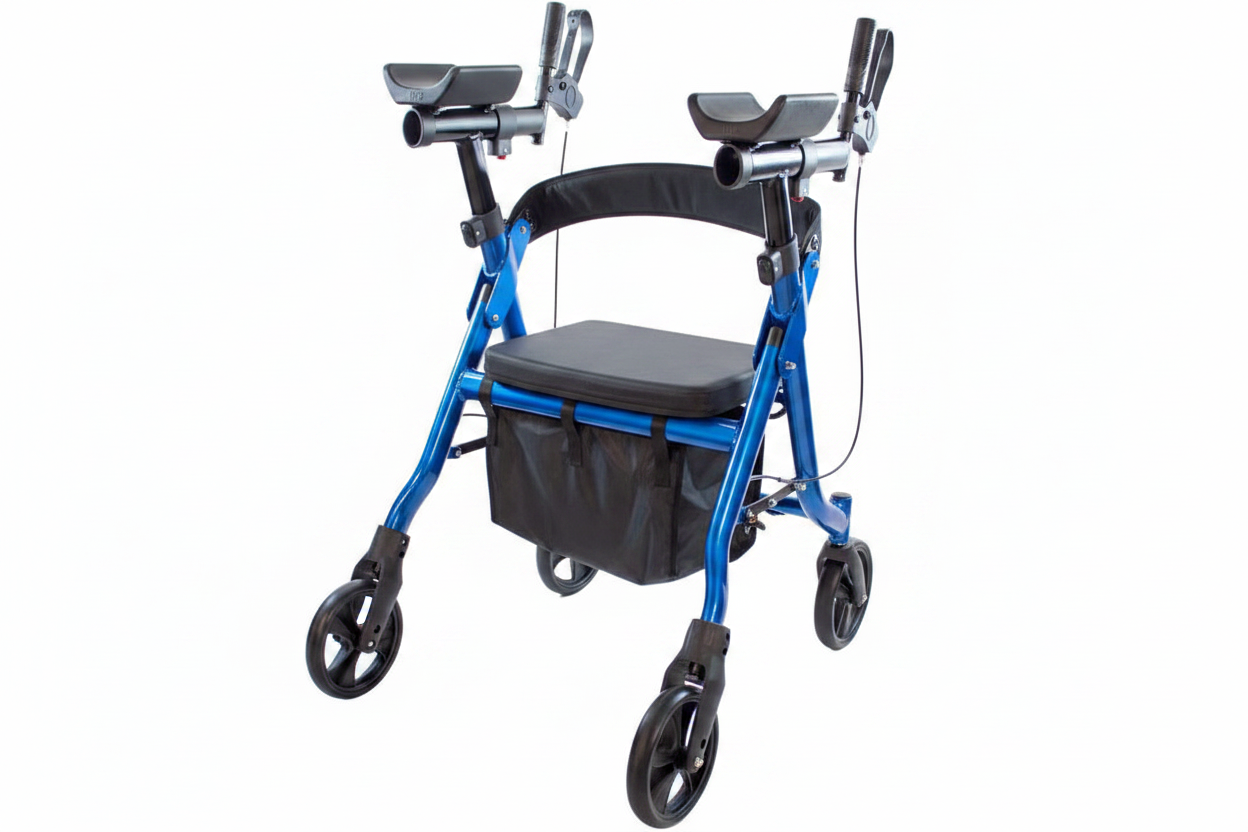 Walking Tall Deluxe Stand-Up Walker/Rollator with Elbow Support