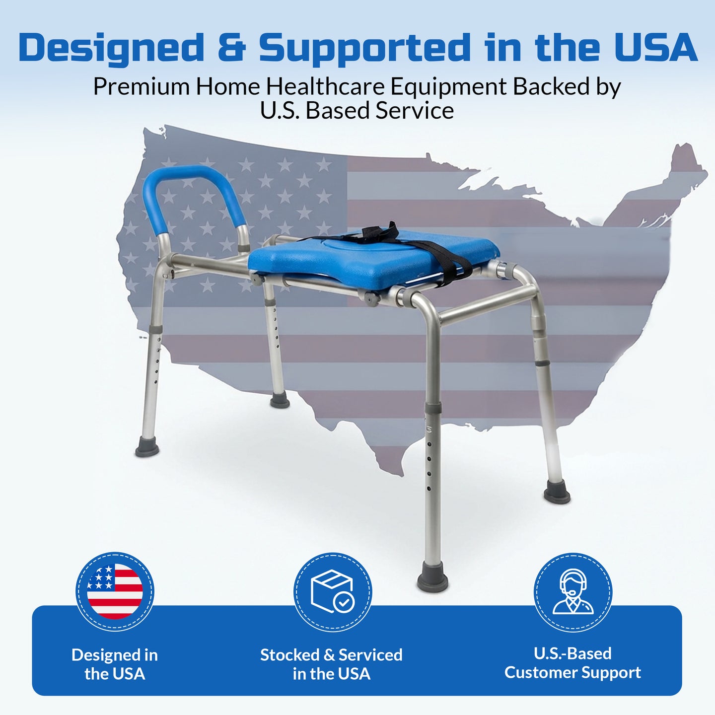 Roundabout™ 2.0 Sliding Transfer Bench with Rotating Seat