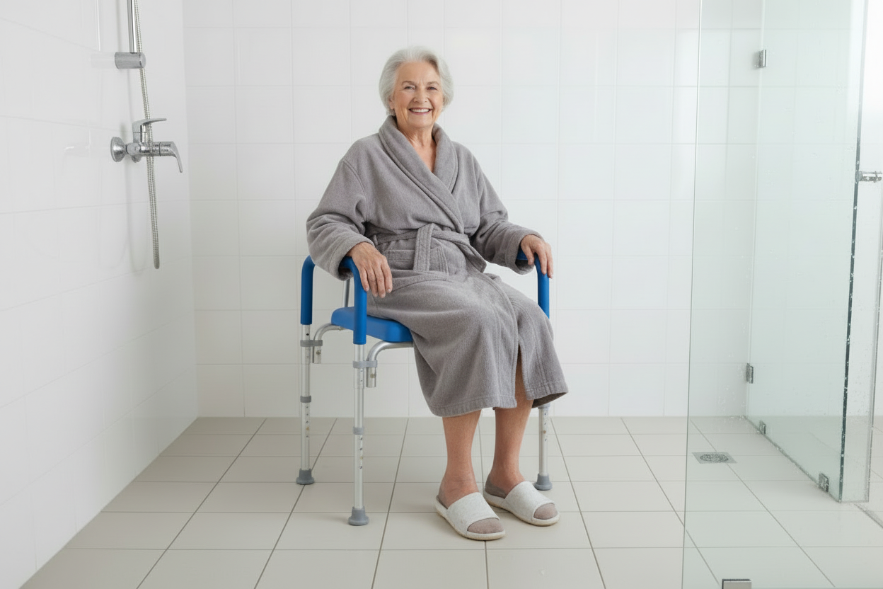 Dignity 3 in 1 Commode, MEDICAL-GRADE Aluminum, COMMERCIAL-GRADE Construction, UNIVERSAL Height Adjustability, AMBIDEXTROUS Toilet Paper Holder, DOUBLES AS SHOWER CHAIR