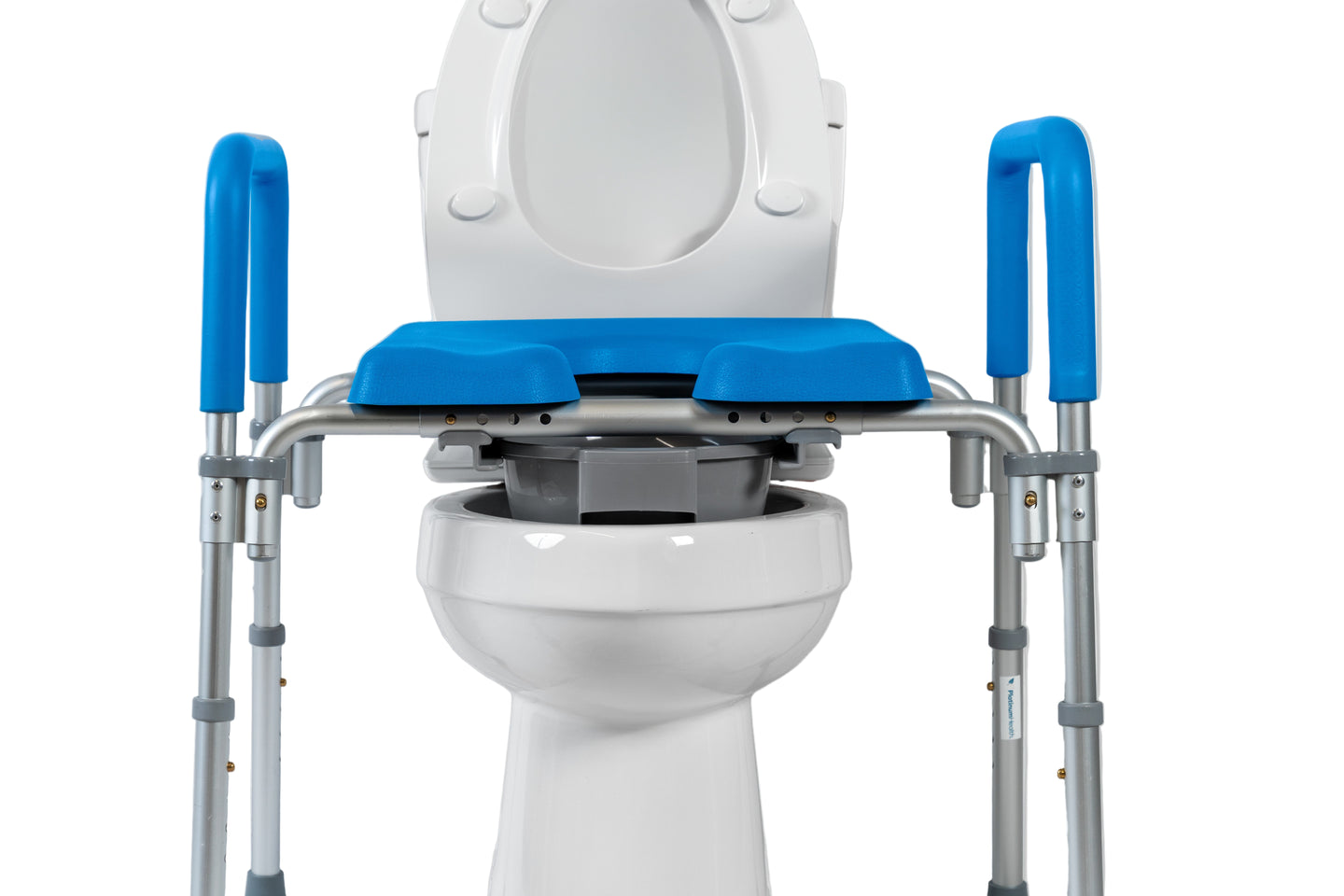 The Ultimate™ Bariatric Raised Toilet Seat, Voted#1 Most Comfortable. Padded with Armrests. Adjustable Height. 600lb.