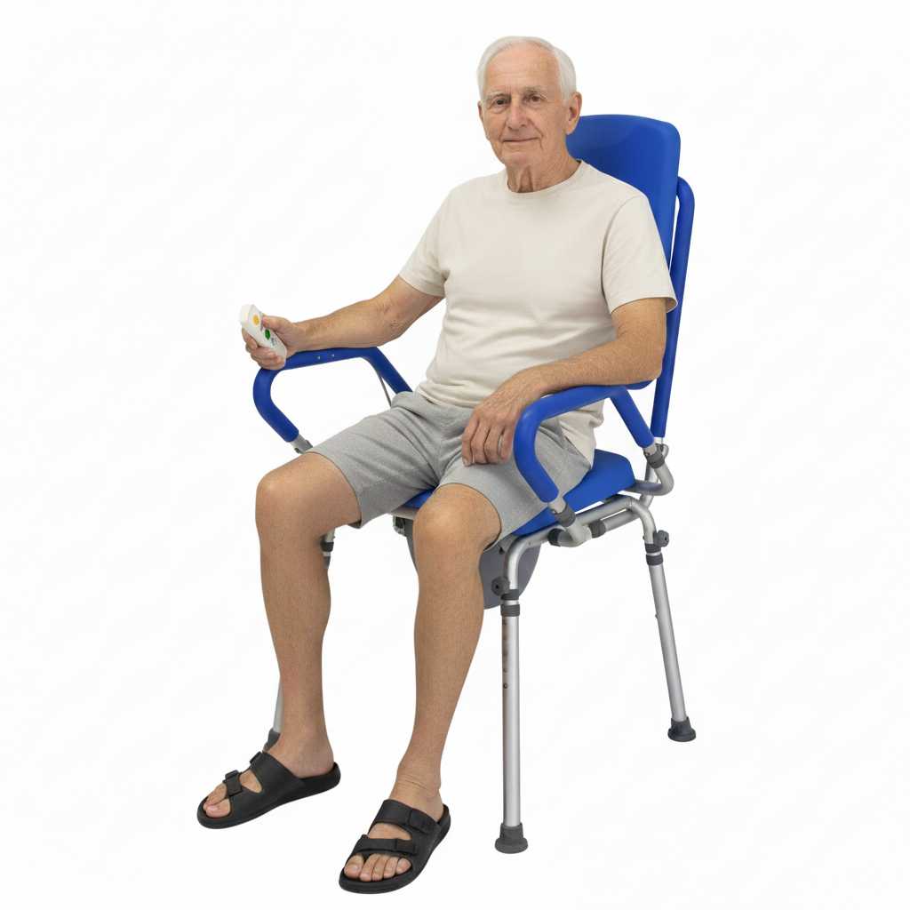 GentleBoost Power Uplift Commode Chair for Physically Handicapped or Disabled