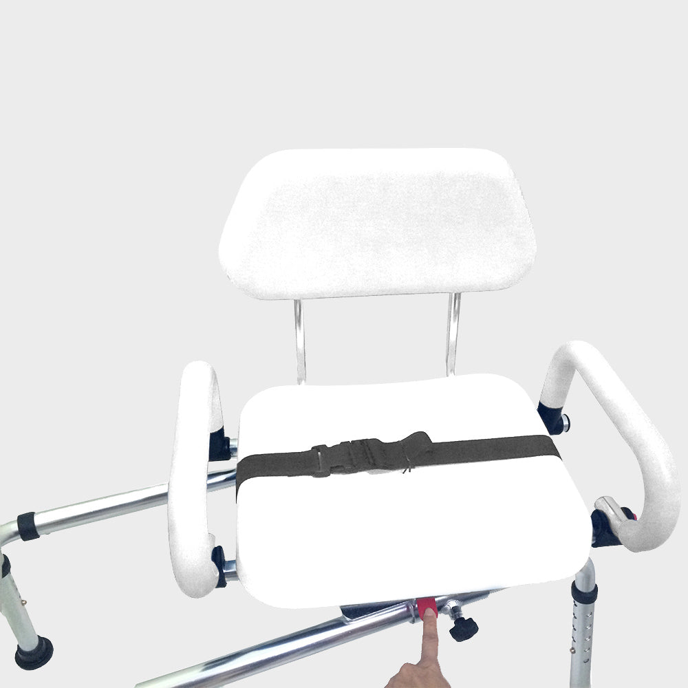 The Original Carousel Sliding Transfer Shower Bath Bench with Swivel Seat for Physically Handicapped or Disabled