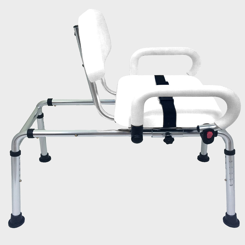 The Original Carousel Sliding Transfer Shower Bath Bench with Swivel Seat for Physically Handicapped or Disabled