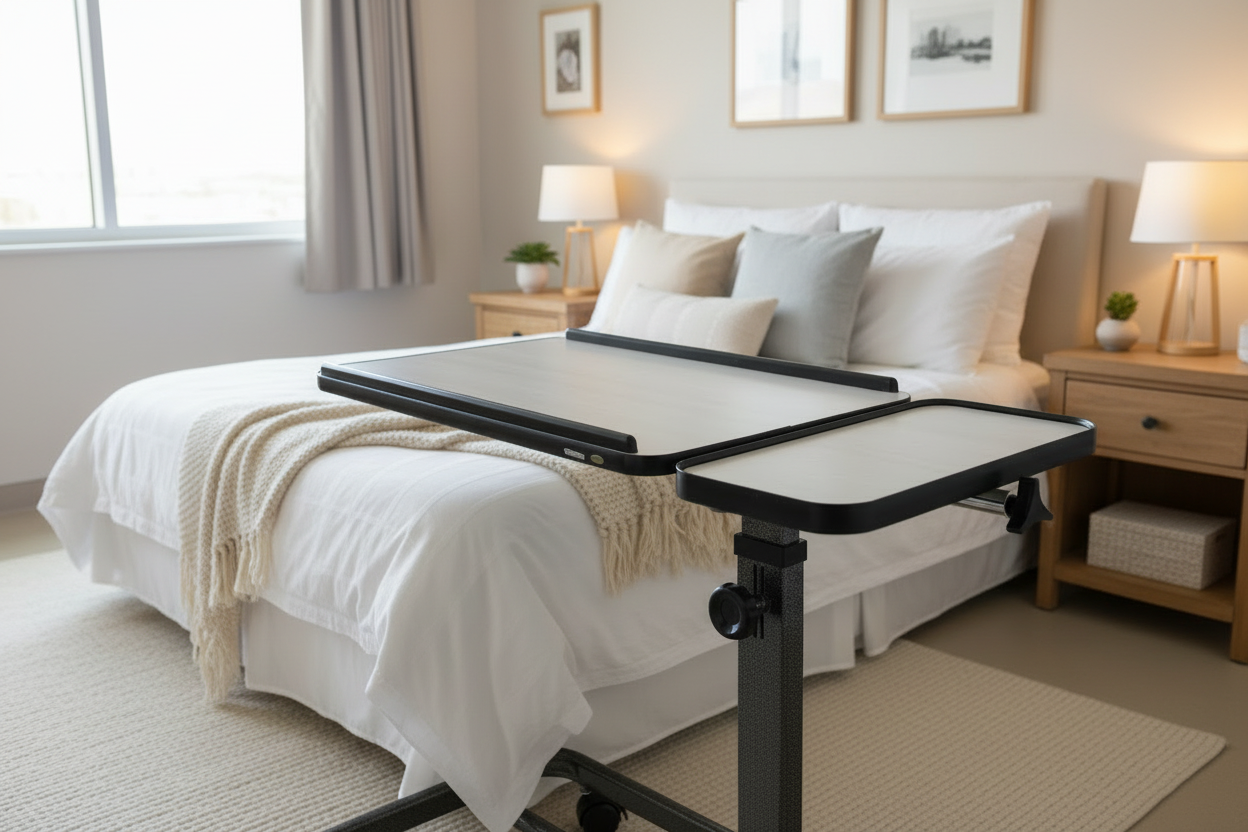 Platinum Health Acrobat Adjustable Overbed Laptop Table - White Birch