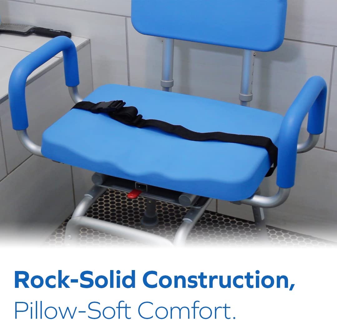 Bariatric Revolution Pivoting Swivel Shower Chair - 600lb Capacity for Physically Handicapped or Disabled