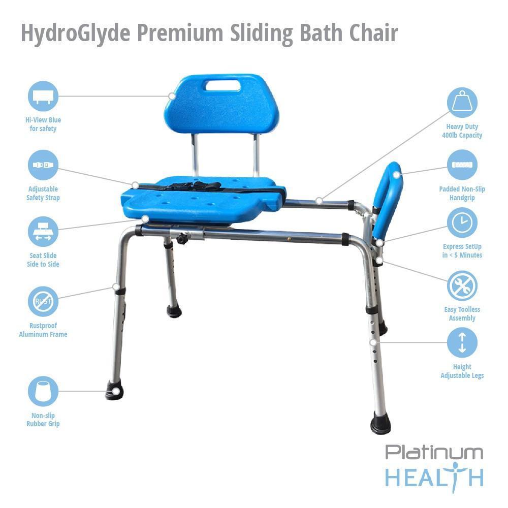 Reconditioned - HydroGlyde Premium Sliding Bath Transfer Bench for the Physically Handicapped or Disabled