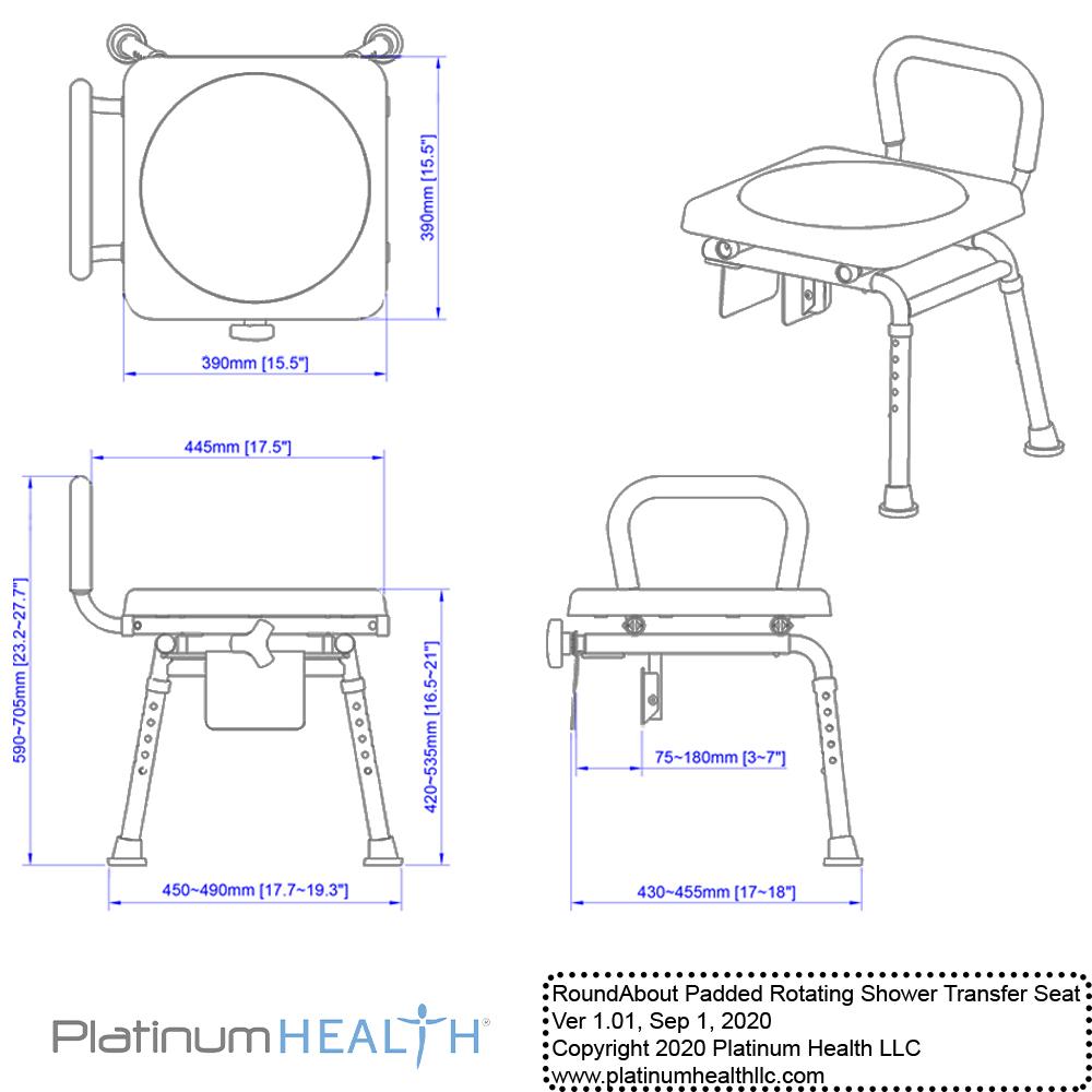 Roundabout™ Rotating Bathtub Transfer Seat