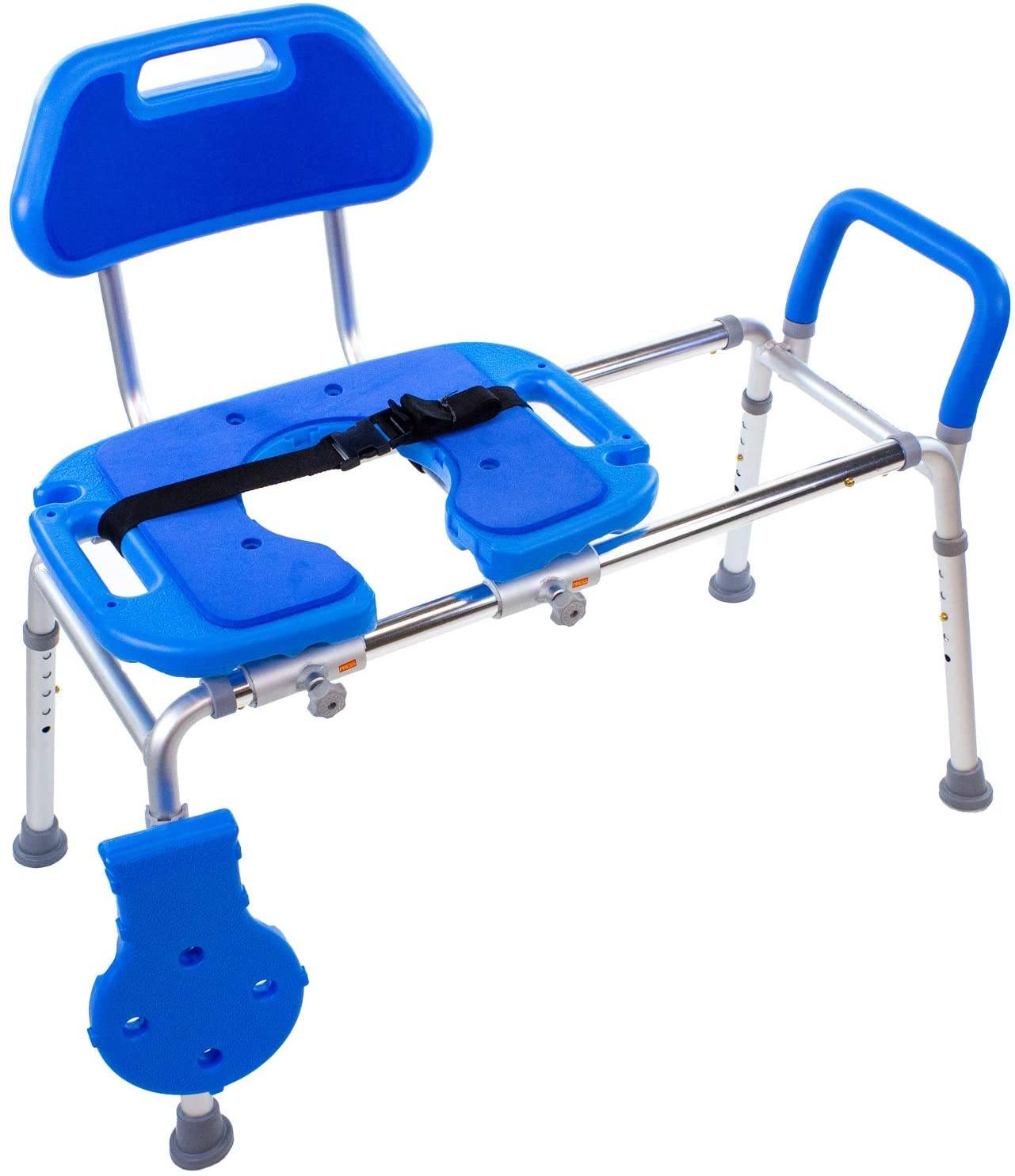 HydroGlyde Premium Sliding Bath Transfer Bench with Cutout