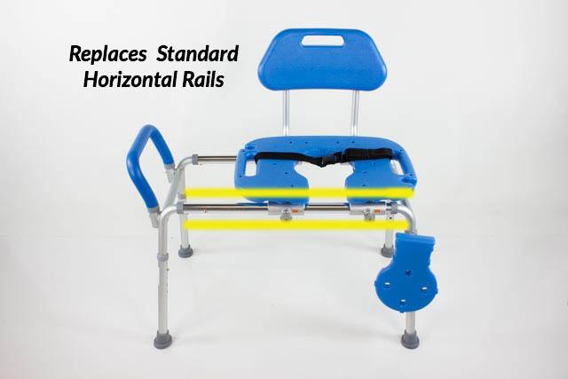 Horizontal Extended Rails - Exclusively for HydroGlyde Sliding Transfer Bench