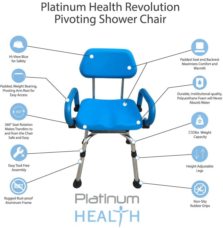 The Revolution Swivel Shower Chair for the Physically Handicapped or Disabled