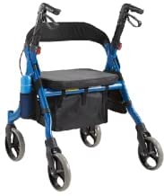 600lb. Capacity Titus Extra-Wide Deluxe Bariatric Walker Rollator. Heavy-Duty Oval Tubing. High-Capacity Padded Seat/Backrest. Height Adjustable Angled Hand Grips. Foldable. Indoor/Outdoor Use