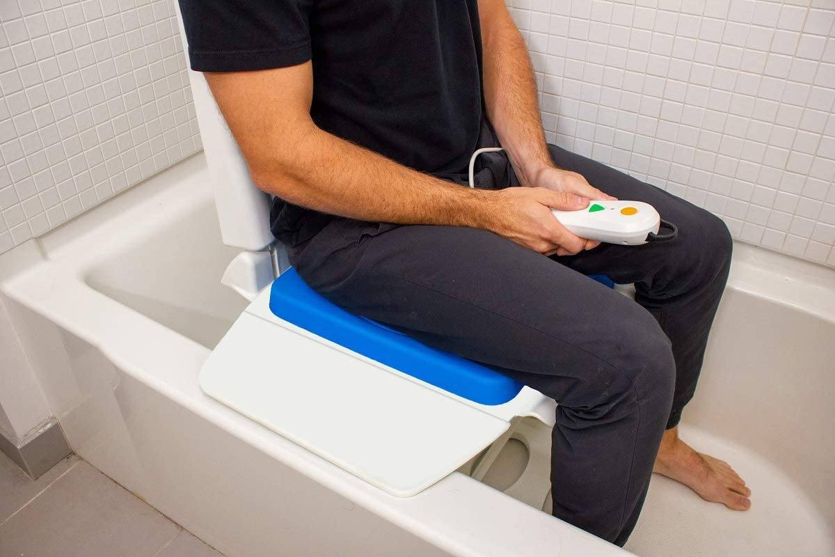 Tranquilo Premium Powered Bath Lift with Padded, SAFESWIVEL Rotating Seat and Power Recline Available with Rotating Seat or Deluxe Stationary Seat